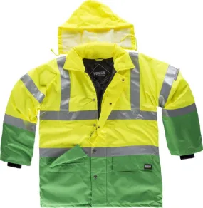 Parka combinada alta visibilidad Verde / Amarillo