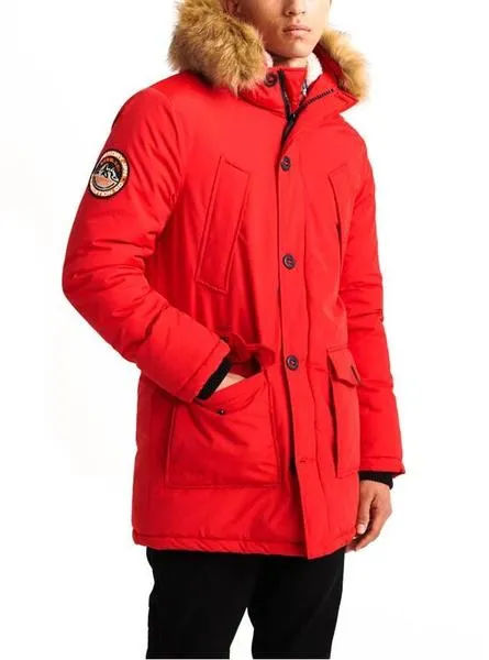 parka superdry everest roja hombre