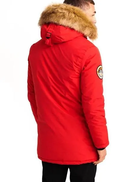 parka superdry everest roja hombre