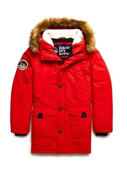 parka superdry everest roja hombre