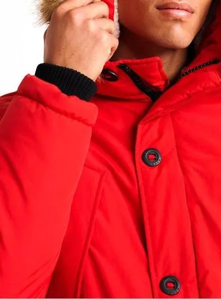 parka superdry everest roja hombre