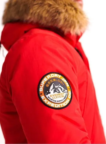 parka superdry everest roja hombre