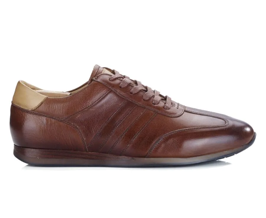 Patina Chocolate Men's Trainers - BOCKARA