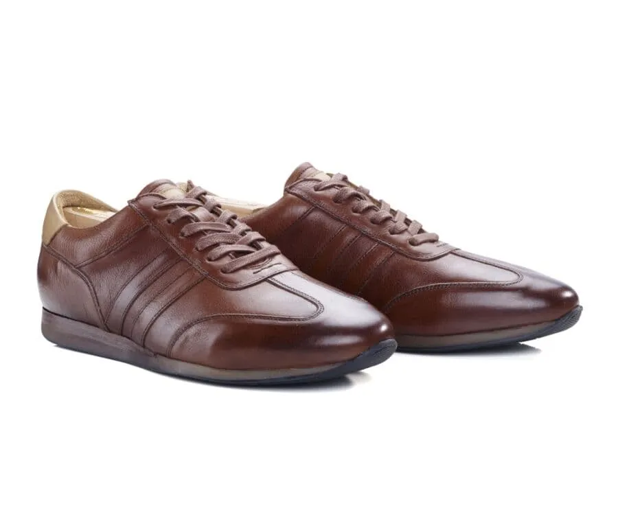 Patina Chocolate Men's Trainers - BOCKARA