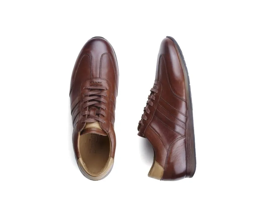 Patina Chocolate Men's Trainers - BOCKARA