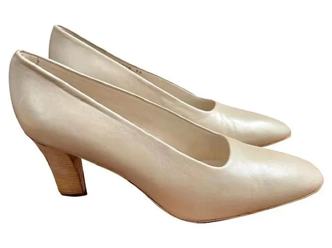 Philippe Model Tacones Crema Blanco roto 