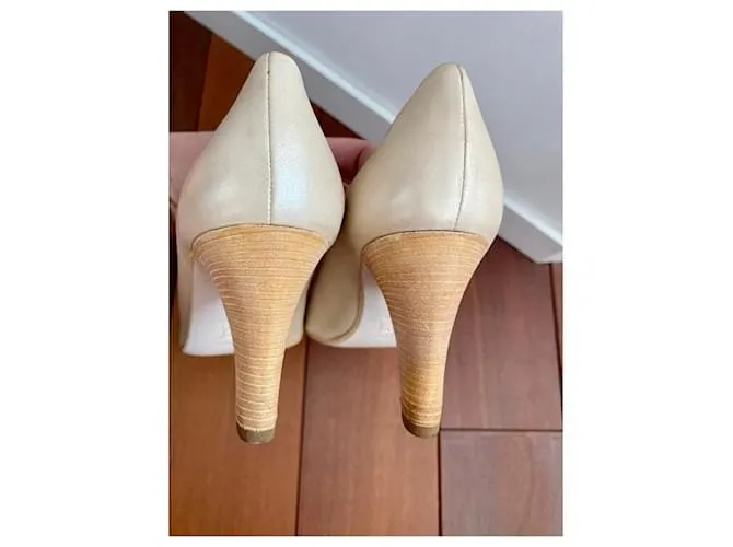 Philippe Model Tacones Crema Blanco roto 