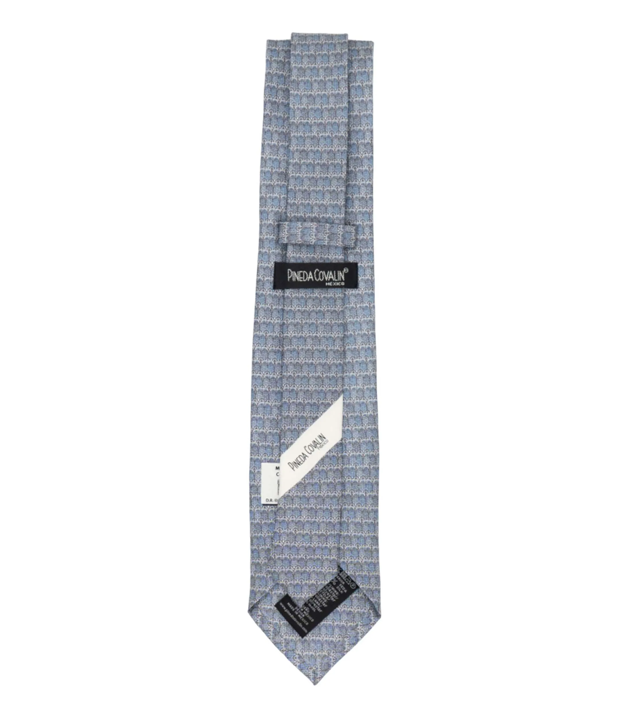 Pineda Covalin Corbata ancha en seda gris claro Maíz