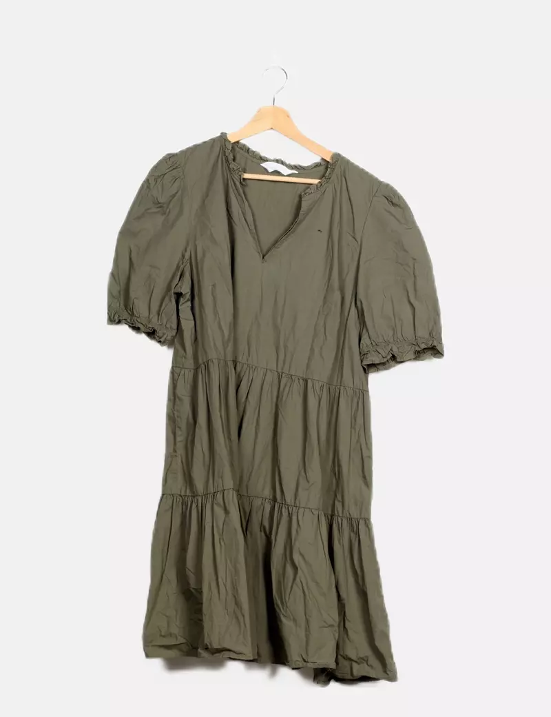 Primark Vestido verde básico