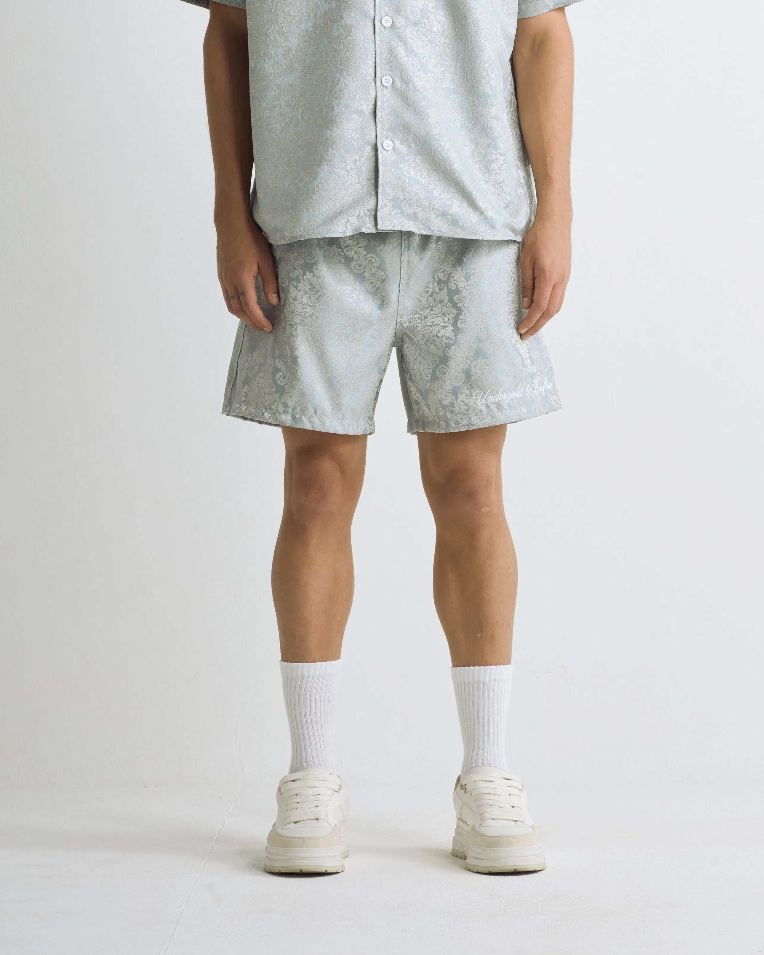 Riviera Jacquard Shorts Sky Blue