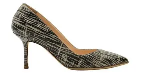 Rupert Sanderson Tacones en punta con textura en blanco y negro Multicolor 