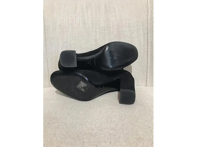 SAINT LAURENT Tacones T.UE 36 ante Negro 