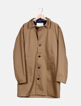 Selected Parka camel abotonada