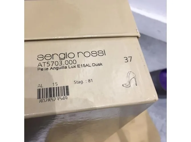 SERGIO ROSSI Tacones T.UE 37 Pieles exóticas Gris 