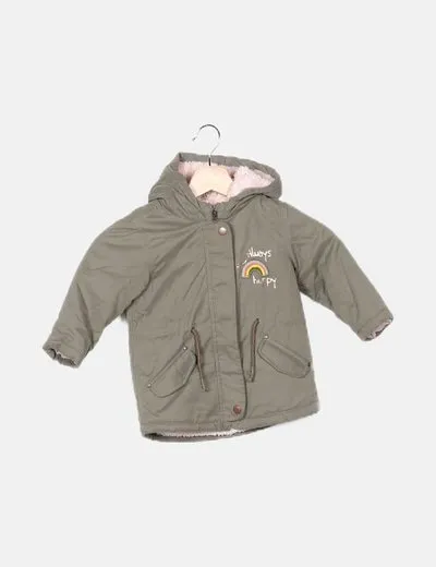Sfera Parka verde forro pelo