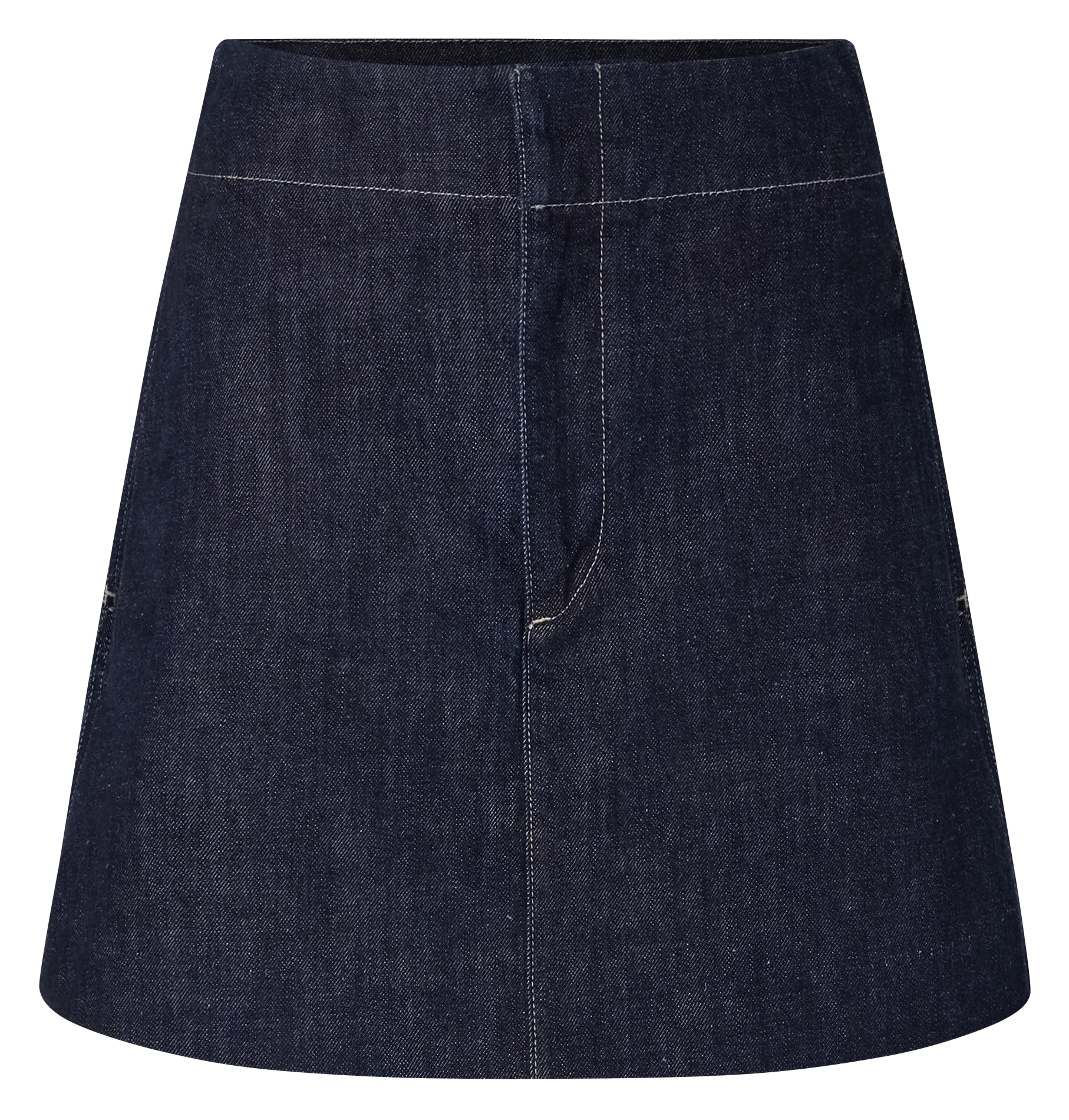 SOEUR BETSY - Falda corta recta de algodón orgánico en azul