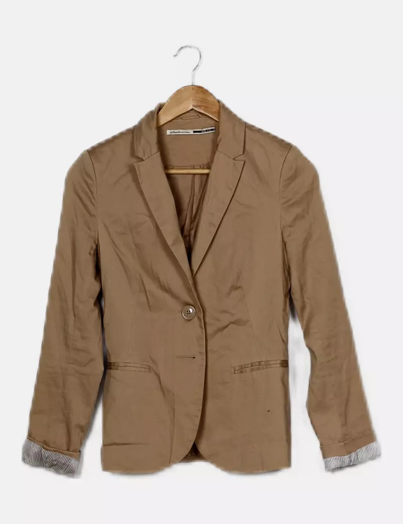 Stradivarius Blazer beige básica