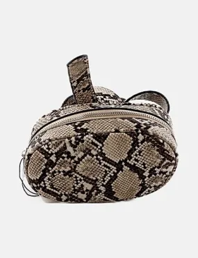 Stradivarius Riñonera beige animal print