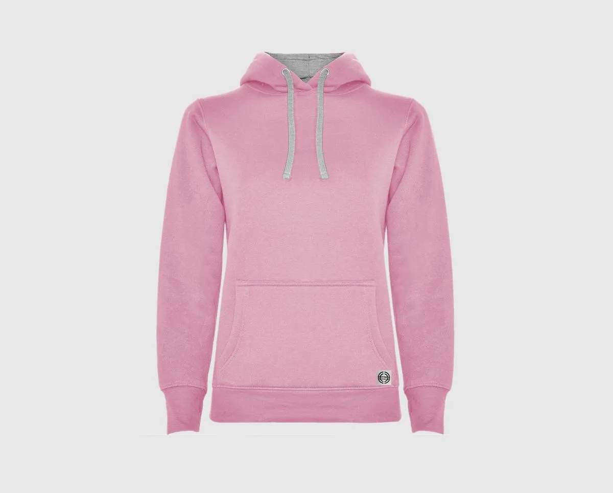 Sudadera capucha bicolor mujer 
