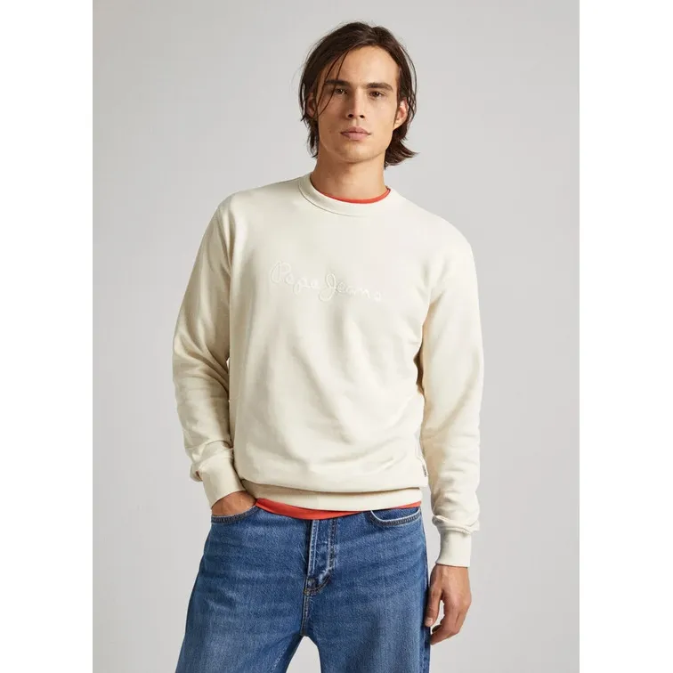 SUDADERA CUELLO REDONDO LOGO BORDADO HOMBRE PEPE JEANS