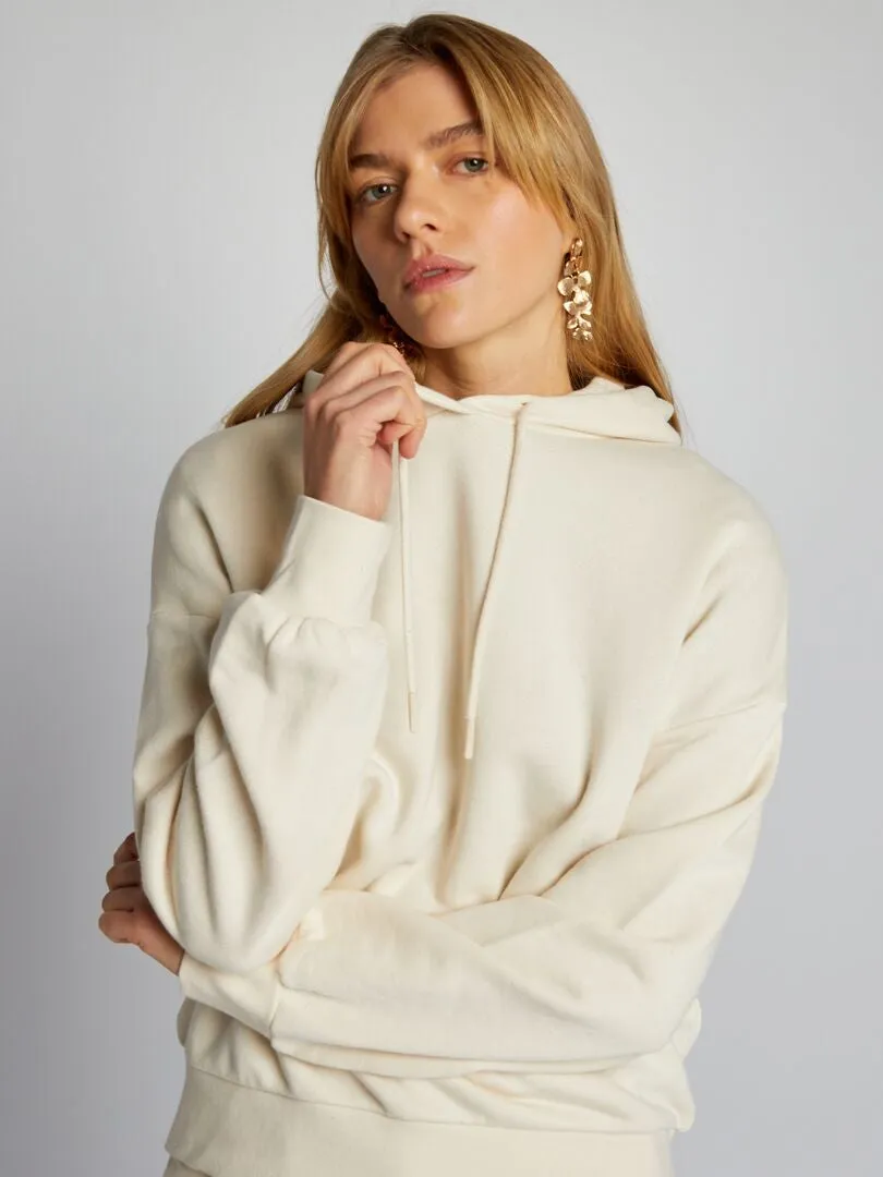 Sudadera de chándal con capucha - BEIGE