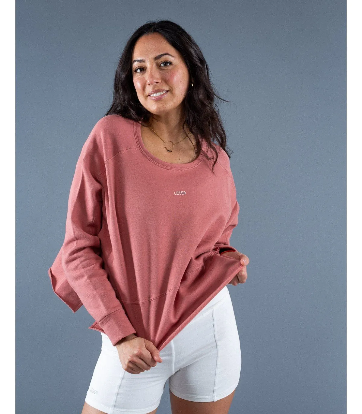 SUDADERA NAMASTE ROSA