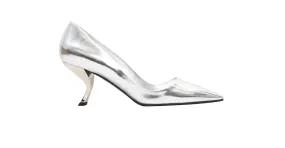 Tacones de coma con punta en punta y charol Roger Vivier plateados 39 Plata 