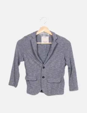 Zara Blazer azul jaspeada