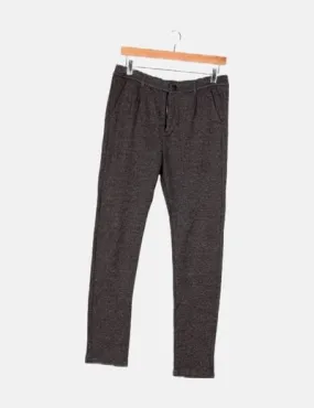 Zara Pantalón baggy gris