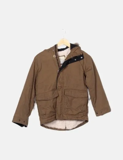 Zara Parka marrón básica