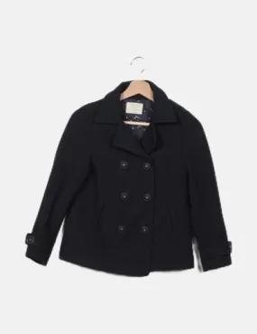 Zara Parka paño azul marino solapas