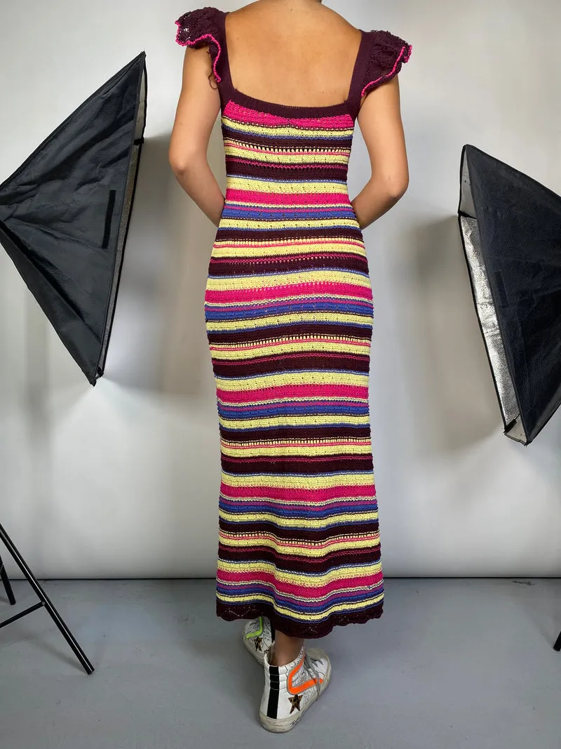 ZARA Vestido Tejido Multicolor